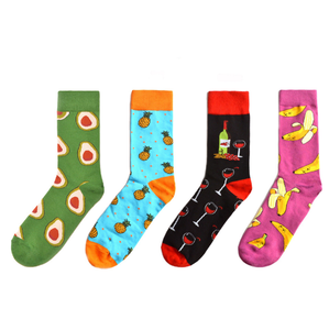 Sokken Boîte personnalisée d'usine Logo Food Fruit Series Crew Cotton Men Dress Dress Funny Socks - Product Image 3