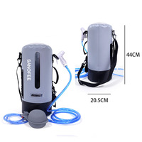 Douche de camping portable à pression avec pompe, imperméable, pour les voyages en plein air, 10 L
