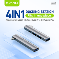 BAVIN Alloy Material Manufacturer Hub22 Usb3.0 5gbps Tipe c 4 port Usb hub untuk komputer Laptop