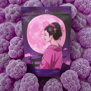 Sacs en mylar anti-odeurs imprimés sur mesure de 3,5 g, résistants aux enfants, à fond plat pour l'emballage de bonbons et de gommes - Product Image 1