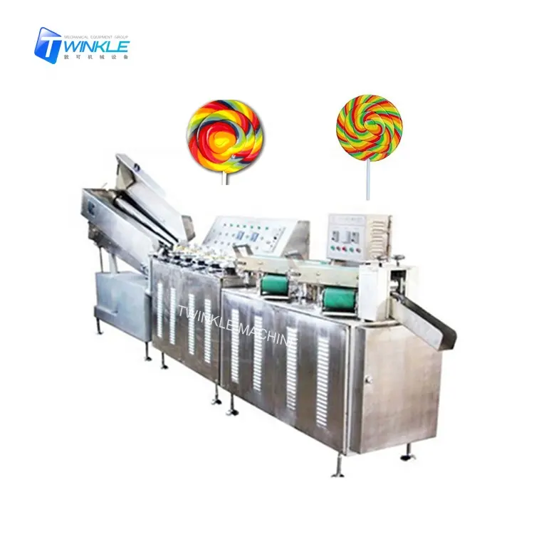 Grande arcobaleno swirl lecca-lecca caramella che fa la macchina