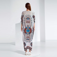 Nouveau style de robe africaine décontractée confortable et ample en coton à la mode pour femmes, Bubu, robe imprimée de grande taille