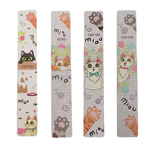 Wholesale Custom Double-Side Emery Board Premium Plastic Zebra Nail File Wholesale Disposable Soft Supplies