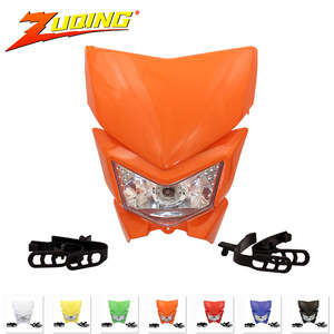 ZUQING ฝาครอบไฟหน้ารถจักรยานยนต์ HL105 ดีไซน์หน้าผีสีส้มสำหรับคาวาซากิ เคแอลเอ๊กซ์ เจิ้งหลินจักรยานออฟโรด - Product Image 5