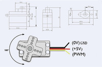 SG90 Servo numérique modèle à voilure fixe avion télécommande avion Robot 9g Servo