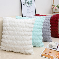 Cœur géométrique minimaliste moderne et housse de coussin carrée à motifs floraux coussin en peluche pour la maison salon canapé utilisation