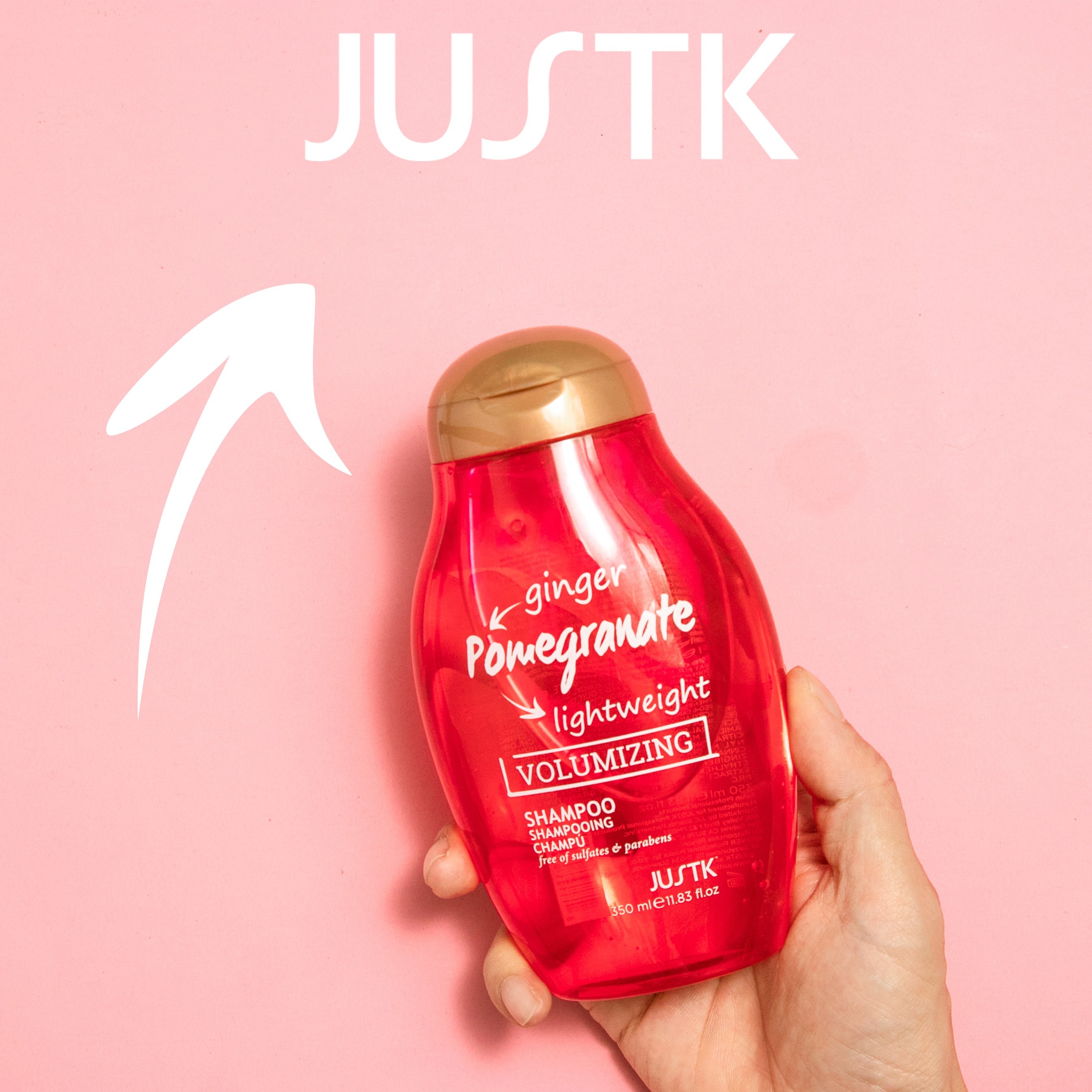 JUSTK Ginger & Pomegranate Volumizing Shampoo forall hair type with good price for wholesale