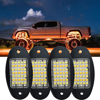 Projecteurs Rock 12V 35 LED Haute Luminosité Blanc Pur pour Camion 4x4 Tout-terrain Jeep Poids Lourd Pick-up Bicolore et Autres Accessoires d'Éclairage Automobile