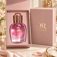 Flacon de parfum de luxe personnalisé en verre effet cristal vide 80 ml, flacon pulvérisateur rond pour emballage de parfum arabe