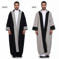 Manteau d'hiver réversible de haute qualité pour homme, style Bisht/Farwa, avec fourrure écologique, idéal pour la prière