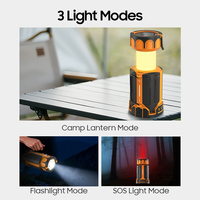 Lampes solaires de tente rechargeables USB, lanterne de camping, lampe portable d'extérieur, pliable, multifonctionnelle, lampes de camping solaires à LED