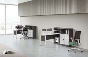 โต๊ะผู้บริหารซีอีโอโต๊ะเวิร์กสเตชันโต๊ะผู้บริหารไฮเทคโต๊ะผู้บริหารสำนักงานเฟอร์นิเจอร์ประหยัดพื้นที่แผงไม้โมดูลาร์ทันสมัย - Product Image 3