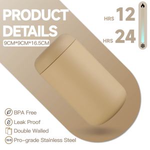 Tái Sử Dụng 12Oz/16Oz Nhiệt Chân Không Cách Điện Đôi Tường Thép Không Gỉ Thực Phẩm <span class=keywords><strong>Flask</strong></span> 18/8 Hộp Ăn Trưa Với Gốm Muỗng Ly - Product Image 3