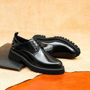 Nouvelles Bottes d'Hiver Montantes Classiques Polyvalentes Décontractées pour Hommes, Imperméables en Cuir Véritable, Rehaussantes, pour le Travail en Extérieur et le Sport - Product Image 4