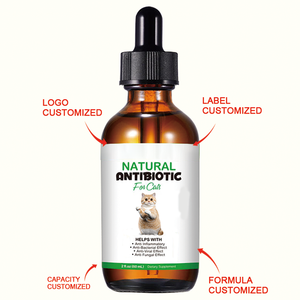 OEM/ODM Gotas Antibióticas Naturales de 60 ml para Gatos, Suplementos Antibacterianos, Antiinflamatorios y Antivirales para Gatos - Product Image 2