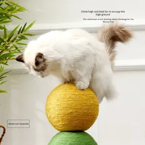 Poteau à gratter vertical en sisal, résistant aux rayures, protection du canapé, cadre d'escalade debout, jouet pour animaux de compagnie - Product Image 4