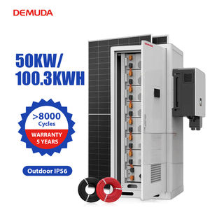 Système de stockage d'énergie solaire tout-en-un DEMUDA C&I pour hôtels, 50 kW, 100 kWh, kit de système d'énergie solaire commerciale - Product Image 1