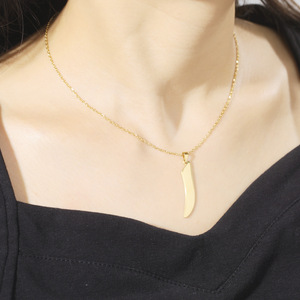 Collier avec pendentif personnalisé en acier inoxydable avec initiales <span class=keywords><strong>persanes</strong></span>, plaqué or 18 carats, collier avec <span class=keywords><strong>lettre</strong></span> arabe - Product Image 2