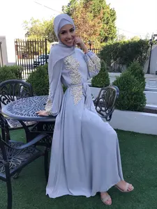 Абайя Дубай, Турция мусульманское хиджаб платье кафтан Caftan Marocain мусульманская одежда для женщин Рамадан платья исламское платье мусулман