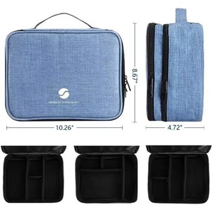 BSCI Factory Extra Large Electronics Organizer Travel Case, Double Layer Large Capacity Carrying Case with Shoulder Strap - Product Image 3