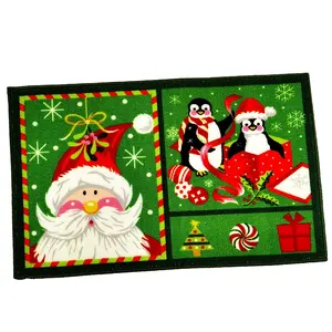 크리스마스 시리즈 유럽과 미국의 항목 매트 축제 분위기 장식 바닥 매트 축제 빨간색 항목 카펫