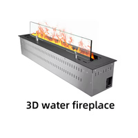 Chimenea Eléctrica Decorativa de Estilo Europeo con Atomización 3D, Chimenea Eléctrica Integrada con Llama Realista, Humidificador para Mueble de TV