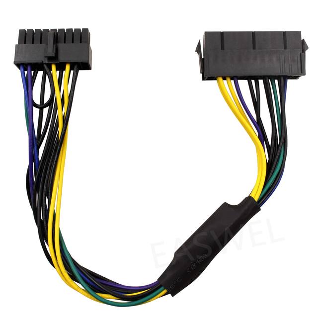 ATX PSU 24Pin to Motherboard 18Pin Power Supply Cable 30cm 18AWG for HP Z210