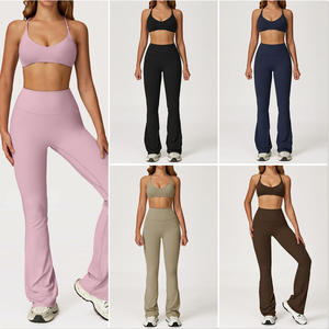Conjuntos de Yoga al por Mayor, Ropa Deportiva Personalizada con Control de Abdomen para Mujer, Ropa de Yoga con Levantamiento de Glúteos, Sujetador Deportivo Cruzado, Conjuntos de Fitness para Gimnasio - Product Image 4