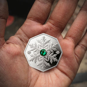 เหรียญทองแดงแท้ 99.9% ชุบเงิน ลายนูนสูง สีสันสดใส ขนาด 1 ออนซ์ ขายส่งจำนวนมาก รับสั่งทำตามแบบ ของสะสมทองแดงประดับคริสตัล - Product Image 3