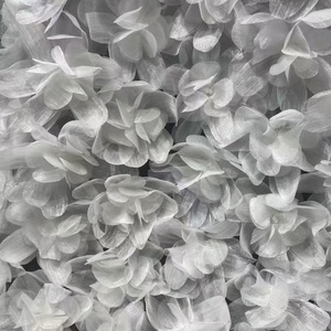 Ultimo Tessuto in Pizzo con Grandi <span class=keywords><strong>Fiori</strong></span> 3D in <span class=keywords><strong>Organza</strong></span> Fatto a Mano <span class=keywords><strong>di</strong></span> Lusso <span class=keywords><strong>per</strong></span> <span class=keywords><strong>Abiti</strong></span> da Sera e da Sposa - Product Image 1