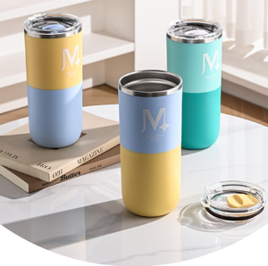2026 Luxury Stainless Steel Coffee Mug Wholesale Custom Logo Insulated Travel Cup Color Block Portable Beer Tumbler Lid - Product Image 3