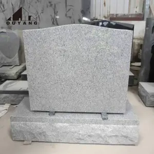 Quyang lápida gris granito tumba piedra cementerio lápidas monumentos Lápida con precio de fábrica