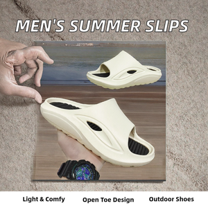 Men's Custom Non-Slip Flip-Flops Breathable Open Toe Sports <b>Beach</b> <b>Shoes</b> <b>for</b> Winter Comfortable Leisure Slippers Summer OEM - Product Image 2