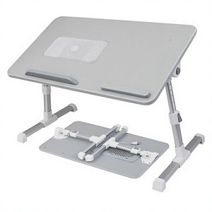 Table pour ordinateur portable Great Roc en métal et panneau PU, hauteur réglable, avec ventilateur de refroidissement, usage polyvalent - Product Image 4
