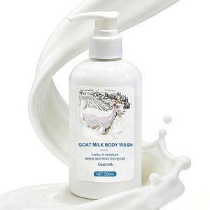 Gel Douche au Lait de Chèvre Personnalisé OEM ODM 500ml Acide Hyaluronique Haute Pureté Nourrissant Éclaircissant Anti-Âge Pour Femmes Tous Types de Peau - Product Image 1