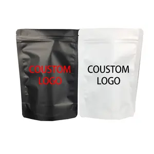 Custom Logo 3.5g 7g 14g 28g Coffee Plastic Zipper Stand Up Pouch Coffee Packaging Bag Air Valve Self Sealing Coffee Pouch