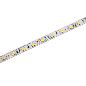 Lampu setrip led 5050RGB 60leds/m DC 12v 24v, lampu setrip fleksibel led antiair langsung dari pabrik