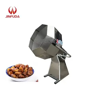 Automatic Octagonal Flavour Machine Nuts Drum Seasoning Mixer Machine chips fries popcorn Snack Food flavour mixer machine price