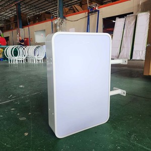 Hai mặt vuông Acrylic vỉ lightbox quảng cáo ngoài trời <span class=keywords><strong>LED</strong></span> kim loại thép Wall Mount hiển thị treo nội dung kép Đăng - Product Image 4