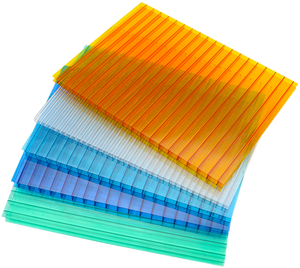 다층 UV 보호 폴리카보네이트 중공 시트, 지붕 및 벽용 투명 중공 폴리카보네이트 패널 - Product Image 1