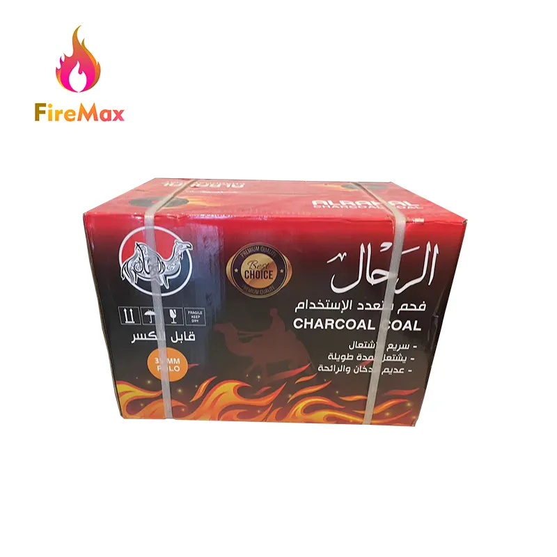 FireMax Fruitwood carbone leggero istantaneo rotondo Soild narghilè carbone meno cenere incenso Shisha carbone