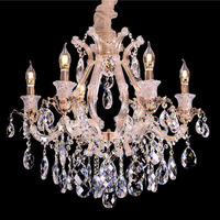 Lustre suspendu LED vintage en cristal à hauteur réglable pour salle de banquet, escalier, villa, appartement, loft, duplex, salon