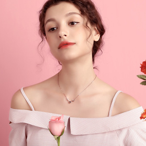 Tùy Chỉnh Chiếu Sterling Bạc Tôi Yêu Bạn Vòng Cổ Mặt Dây Chuyền 100 Ngôn Ngữ Bạc Trang Sức Set Cho Phụ Nữ Đối Với Đảng Quà Tặng Zircon - Product Image 3