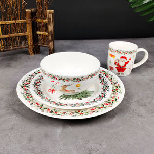 Juego de Vajilla de Lujo Estilo Europeo de 16 Piezas de Porcelana Cerámica para Navidad con Platos Grandes, Muestra Disponible - Product Image 5