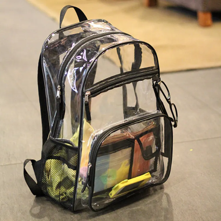 High Quality Mochilas Daypack Clear Backpack Pvc Transparent School Bag For Children