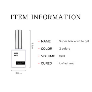 JTING LED UV Gel Vernis À Ongles Non toxique Longue Durée Luxe <span class=keywords><strong>Manucure</strong></span> Française <span class=keywords><strong>Noir</strong></span> Blanc Changement de <span class=keywords><strong>Couleur</strong></span> - Product Image 2