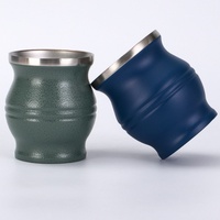 2026 Emerit vente en gros Logo personnalisé 8oz paille écologique minimaliste Double paroi en acier inoxydable isolé sous vide Yerba MateCup