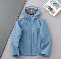 Veste décontractée unisexe 3-en-1 à capuche, imperméable, coupe-vent, respirante, avec coutures scellées, pour la randonnée en plein air