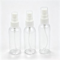 Flacon pulvérisateur carré stérile en PET transparent de 60 ml et 50 ml, imprimé, vide, pour cosmétiques, avec pompe, pour désinfectant pour les mains, 2 oz
