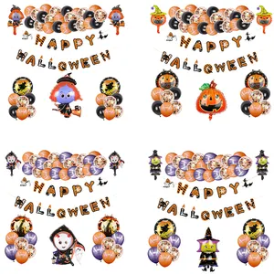 Halloween Foil Balloon Set phim hoạt hình Halloween bí ngô chúc mừng sinh nhật bóng bay trang trí tiệc Halloween Đạo cụ bóng bay tiệc